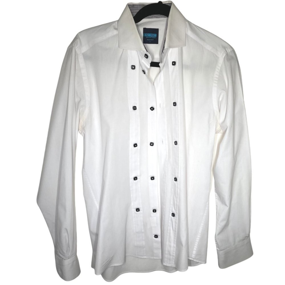 Classic elegant white dress shirt
